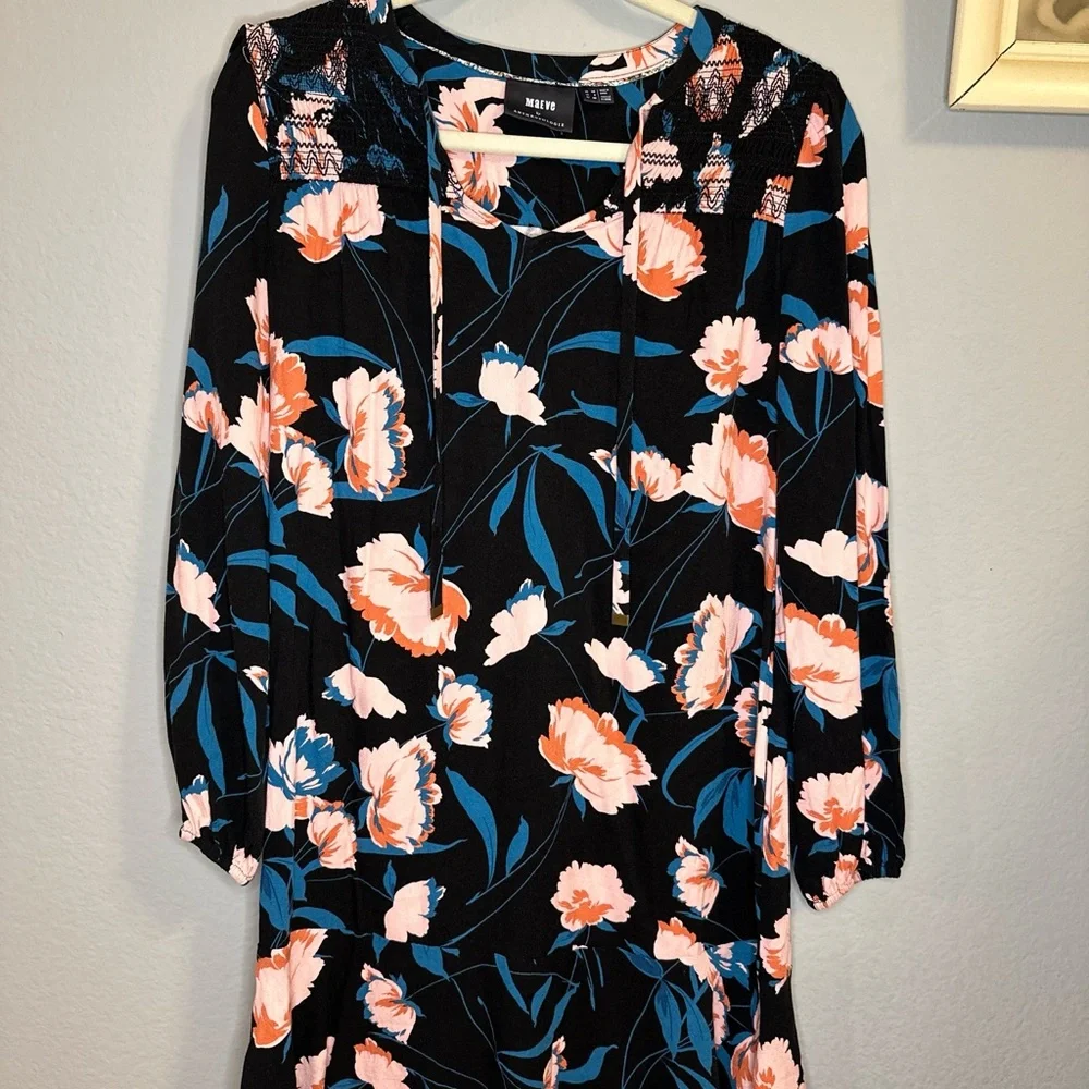Maeve by Anthropologie Ragonda Tunic Dress with Rich Floral Pattern - Picture 1 of 13